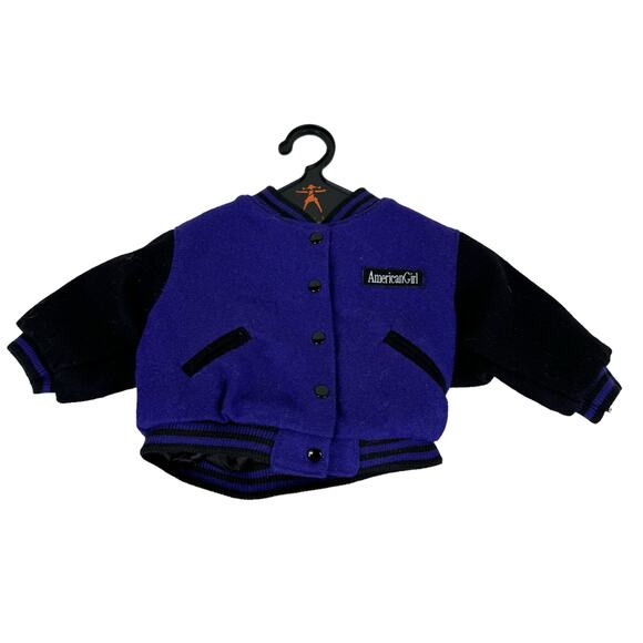 American Girl Doll Purple Black Varsity Jacket 1996 Retired Rare Find - Picture 1 of 3